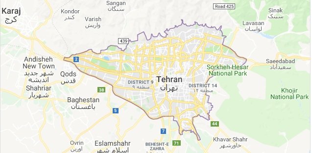 نقشه سه بعدی از تهران تهیه می‎شود