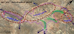 نقشه محور گردشگری تخت سلیمان، زیویه و کرفتو