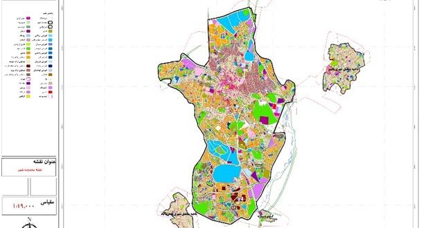 نقشه جدید و طرح تعیین مرز محلات مناطق و نواحی شهر سنندج تهیه شد