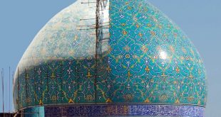 روایتی از مرمت غیرحرفه‌ای کاشی‌های گنبد مسجد جامع عباسی